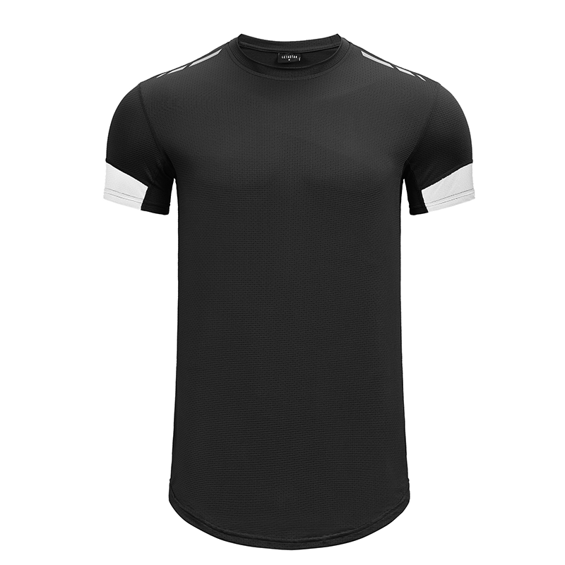 ZN-Gym fitness sports wear round neck curved bottom high quality brand men's t-shirts 2024
