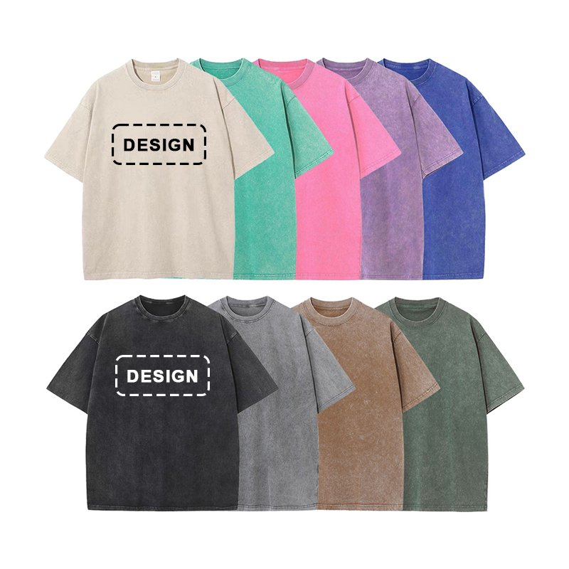 High Quality Custom Oversize T Shirt For Men Print Vintage Organic Cotton Acid Wash T Shirt Plus Size Men'S T-Shirts