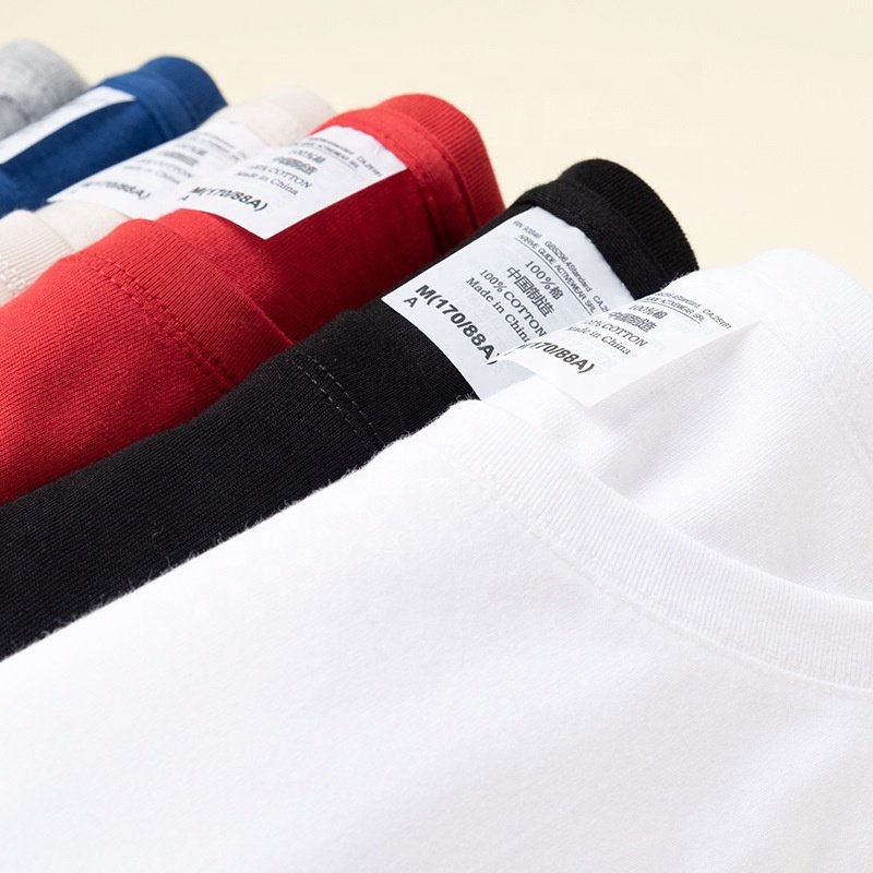 Factory Direct 100% Cotton Tshirts 200g High Quality Plus Size Men's T-shirts Blank Custom Private Printed T-shirts cheap