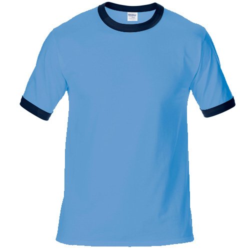 Bi-Color Unisex Men's Cotton O-Neck with Color Edge Short-Sleeve Basic Pullover Sports Customizable t shirt