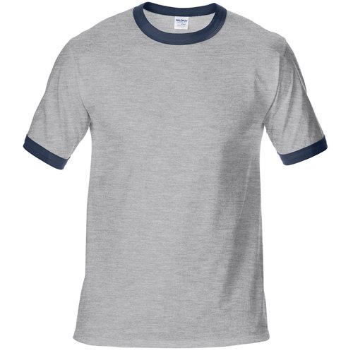 Bi-Color Unisex Men's Cotton O-Neck with Color Edge Short-Sleeve Basic Pullover Sports Customizable t shirt