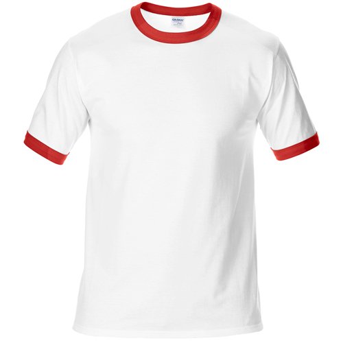 Bi-Color Unisex Men's Cotton O-Neck with Color Edge Short-Sleeve Basic Pullover Sports Customizable t shirt