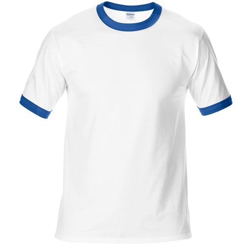 Bi-Color Unisex Men's Cotton O-Neck with Color Edge Short-Sleeve Basic Pullover Sports Customizable t shirt