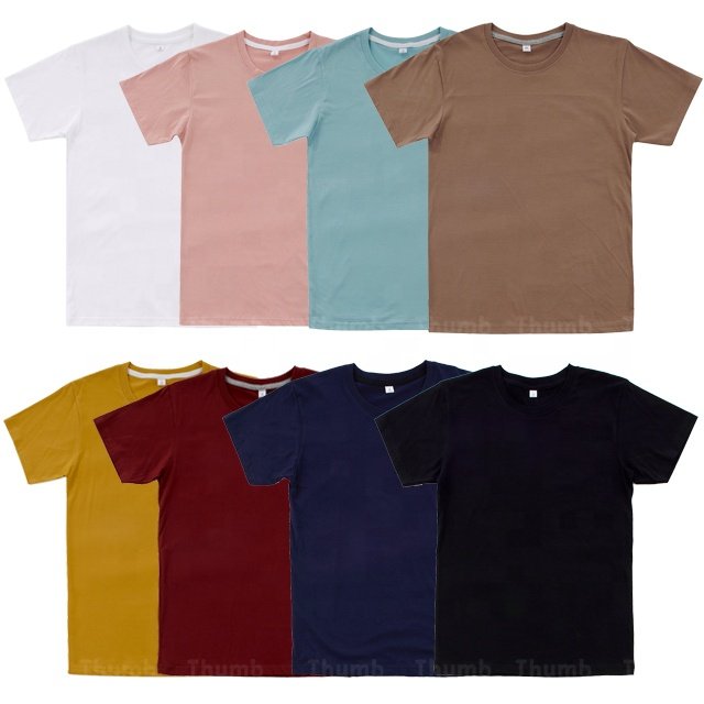 Wholesale Good Price 100% Cotton Plain T shirts Short Sleeve Casual Custom Design for Men's shirt High Quality from Thailand