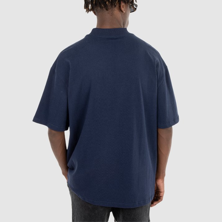 wholesale oversize thick cotton t-shirt 260gsm high weight basic t-shirt black blank plus size men's t-shirts
