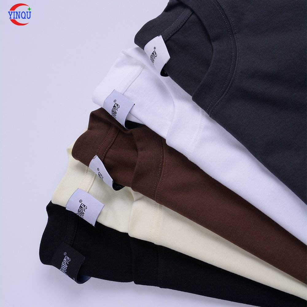 YinQu cotton men's t shirt heavyweight luxury oversized drop shoulder custom logo desgin boxy blank streetwear t-shirt for men