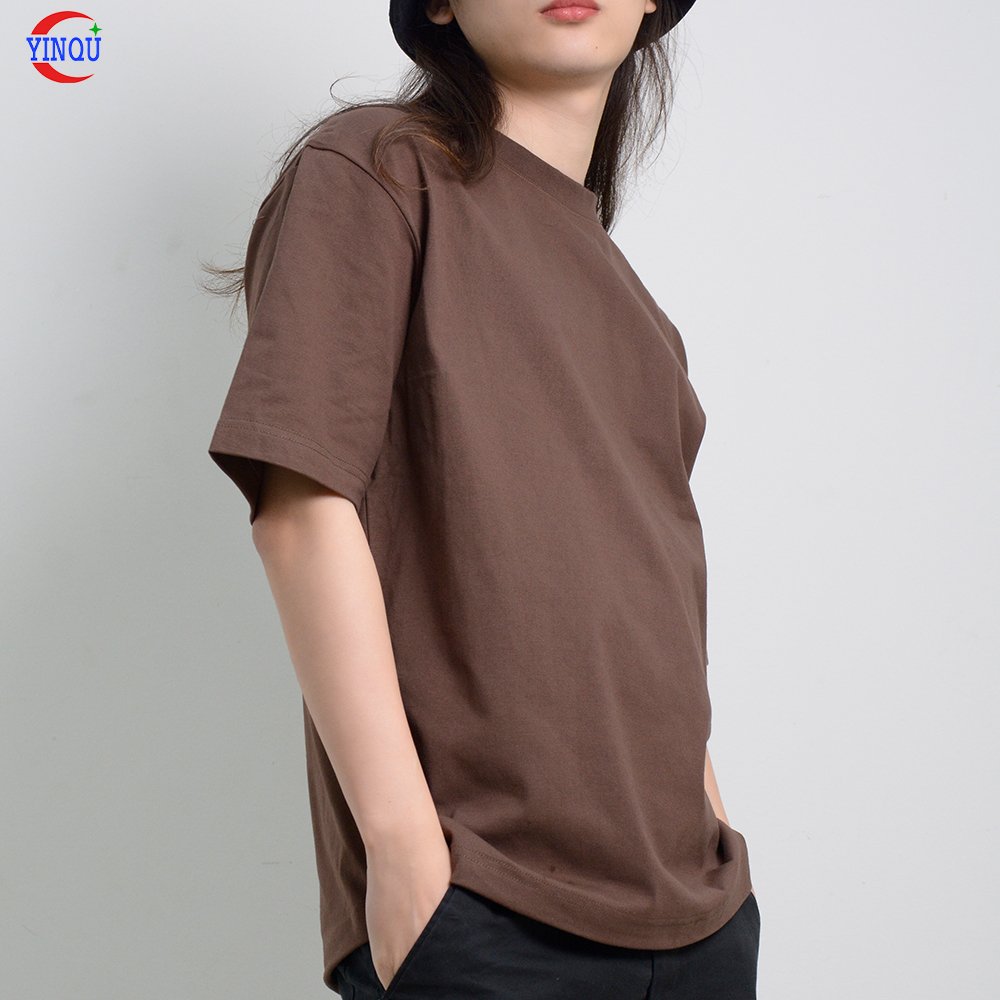 YinQu cotton men's t shirt heavyweight luxury oversized drop shoulder custom logo desgin boxy blank streetwear t-shirt for men