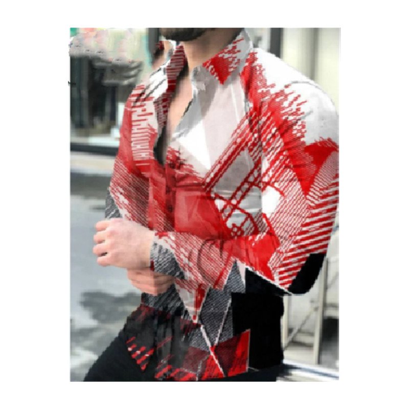 Men's Floral Button Up Long Sleeve Hawaiian Shirt Flower Printed Tropical Beach Shirts