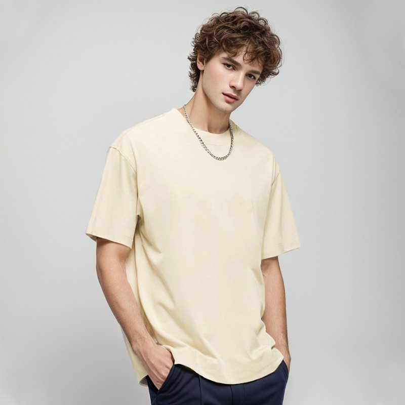 High Quality Plus Size Clothes T Shirt For Men Custom Printing Round Neck Blank Short Sleeve 100% Cotton Plain Men T Shirt