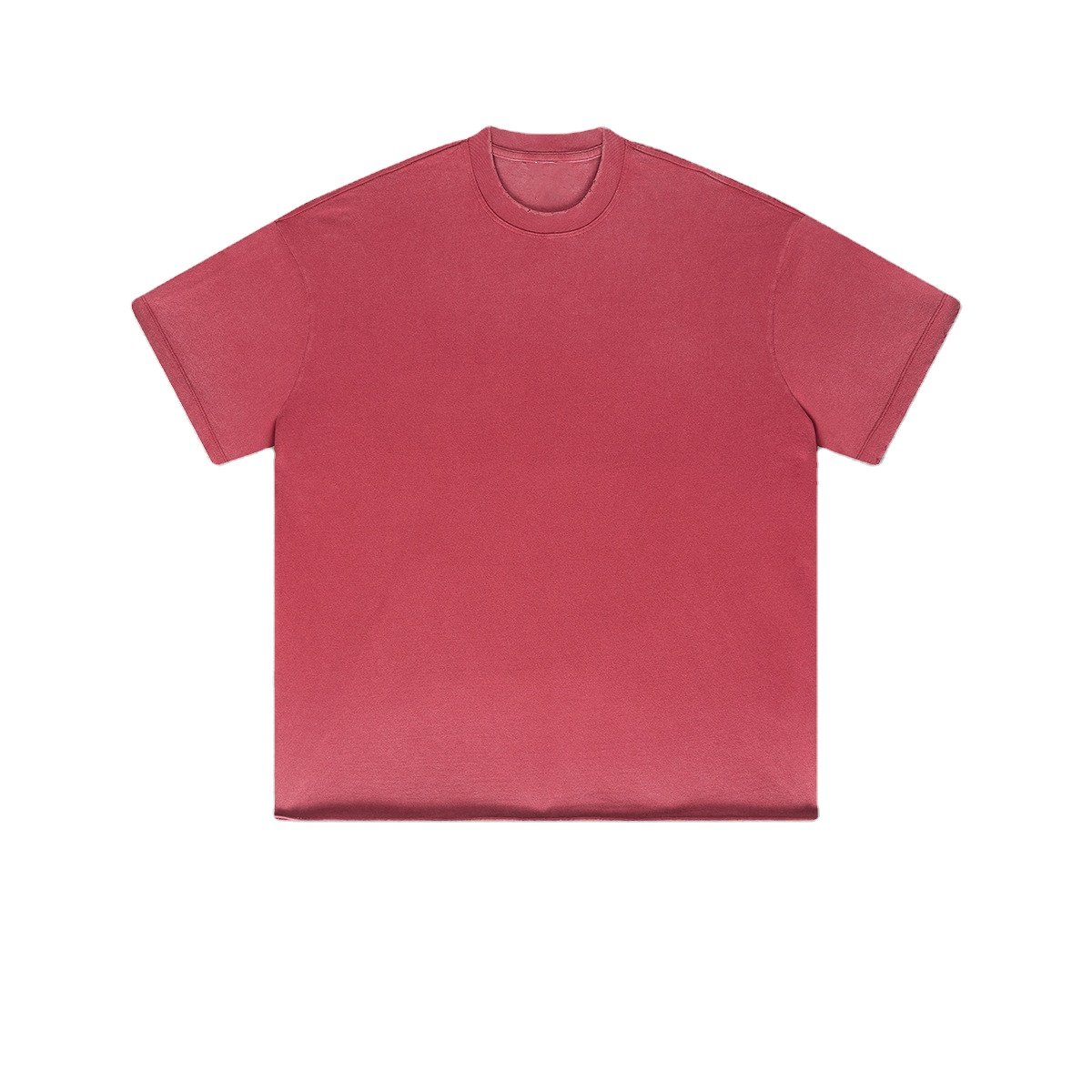 Sun faded Custom Printing Logo Vintage Washed T Shirts 285gsm Heavy Weight Distressed Gradient short sleeves Men's T-shirts