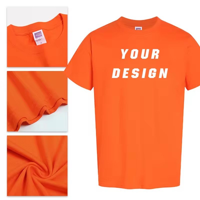 Hot Sale Men's T-Shirts 100% Cotton Polyester High Quality Solid Color Factory Wholesale Washed Plain Technics for Summer Use