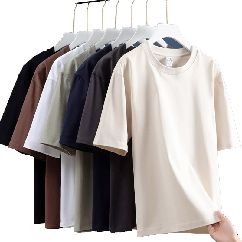 Primarily Destined Mens Pure Cotton Jersey 280gsm Heavyweight High-quality T-shirts Short Sleeve T Shirt for European & American