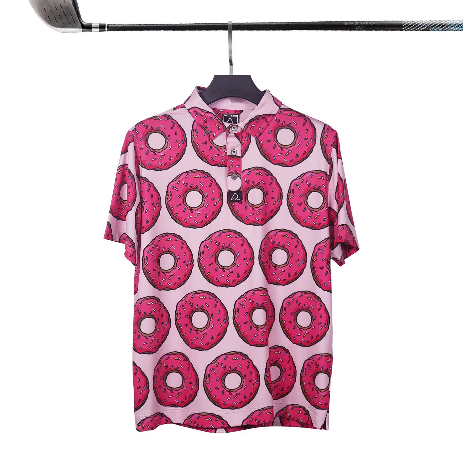 Oem custom logo breathable quick drying slim fit for knitted vintage printed golf clothing Men's polo t-shirt