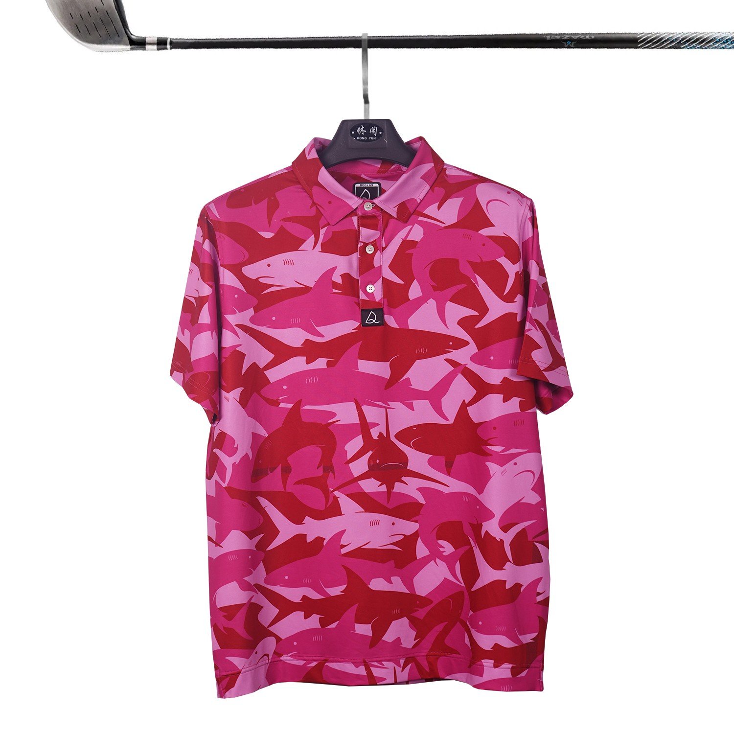 Oem custom logo breathable quick drying slim fit for knitted vintage printed golf clothing Men's polo t-shirt