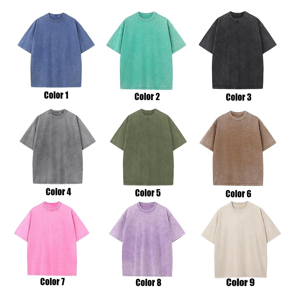 Custom Mens Acid Wash T Shirt 100% Cotton Oversized Plus Size Graphic t shirts Print Logo Vintage T Shirt For Men