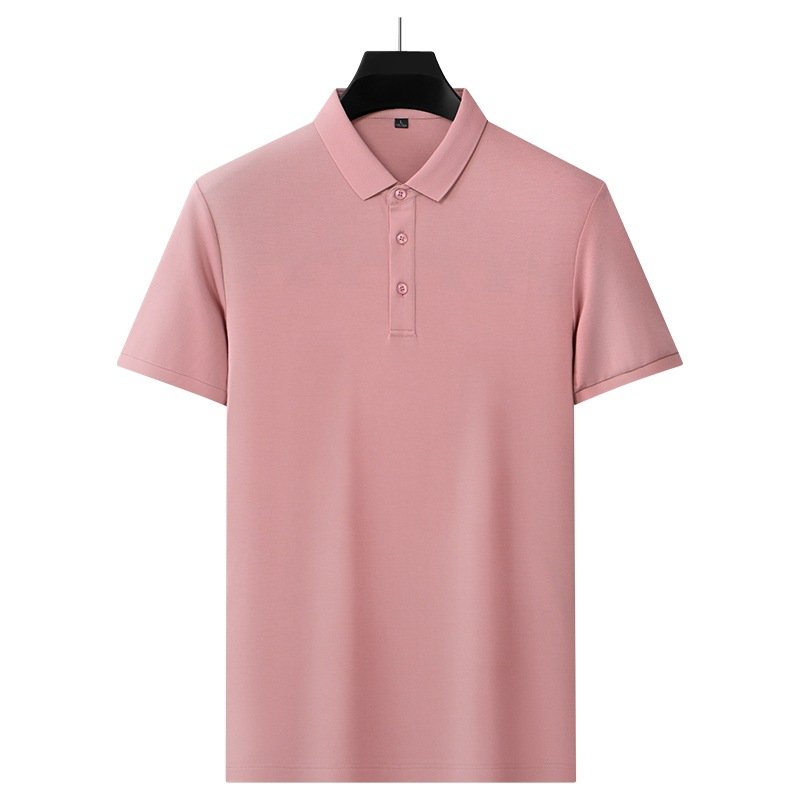 Summer Mens new style cool breathable lapel Custom LOGO POLO shirts short sleeved fashion casual business golf t-shirt men