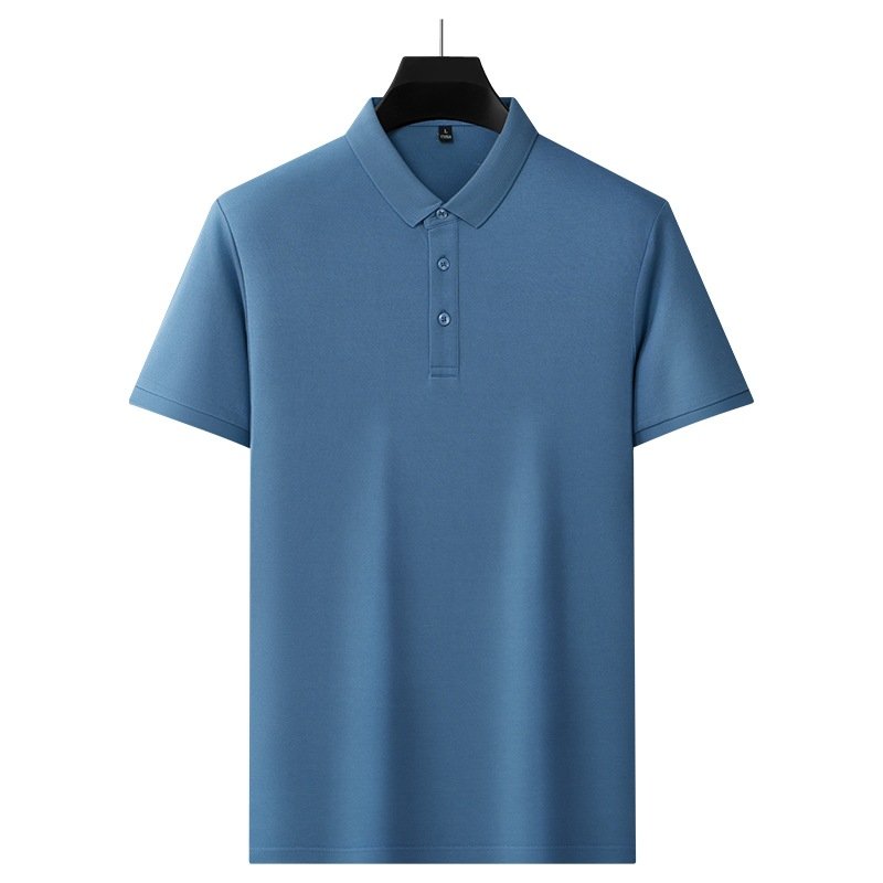 Summer Mens new style cool breathable lapel Custom LOGO POLO shirts short sleeved fashion casual business golf t-shirt men
