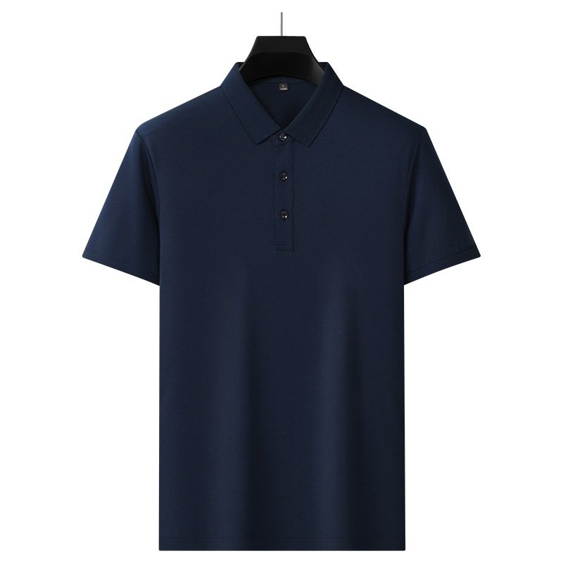 Summer Mens new style cool breathable lapel Custom LOGO POLO shirts short sleeved fashion casual business golf t-shirt men