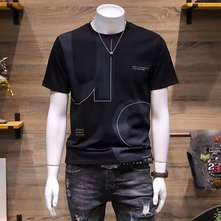 2024 ins hot custom polyester cotton blend t-shirts for men printing brand men's t-shirts high quality graphic tshirts