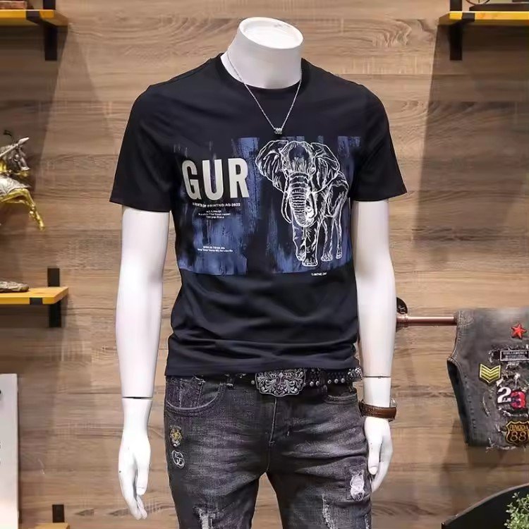 2024 ins hot custom polyester cotton blend t-shirts for men printing brand men's t-shirts high quality graphic tshirts