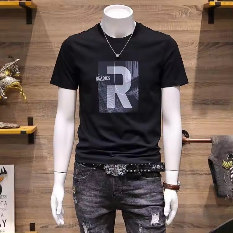 2024 ins hot custom polyester cotton blend t-shirts for men printing brand men's t-shirts high quality graphic tshirts