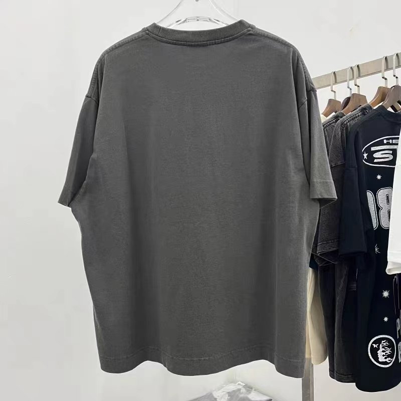 High Quality Manufacturer Breathable T Shirt Custom Logo Digital Printing Plus Size Retro washed Short Sleeve Men's T-shirts