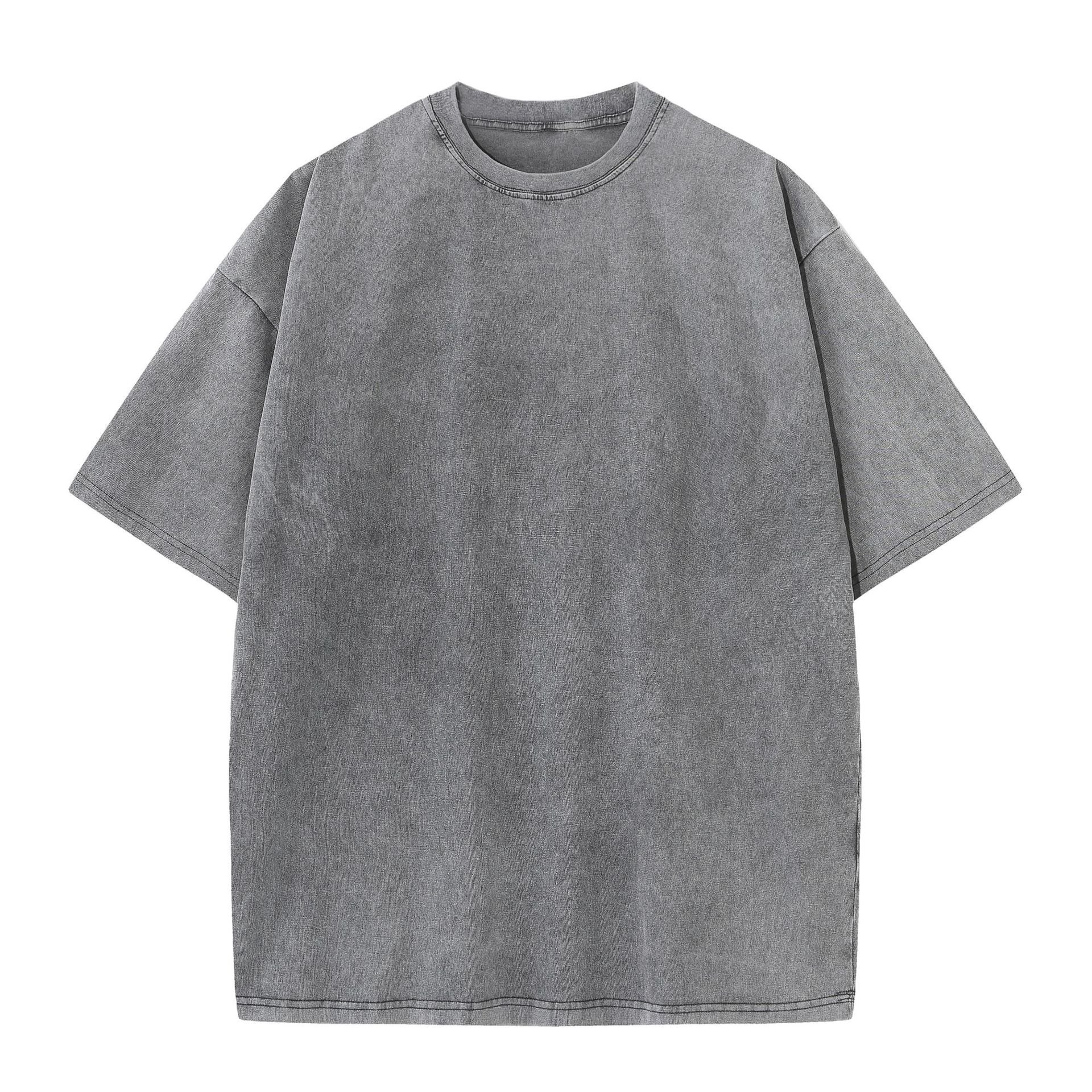 Drop shoulder Oversize Acid Wash T Shirt Custom Graphic Your Design Logo Plus Size Vintage Heavyweight Cotton
