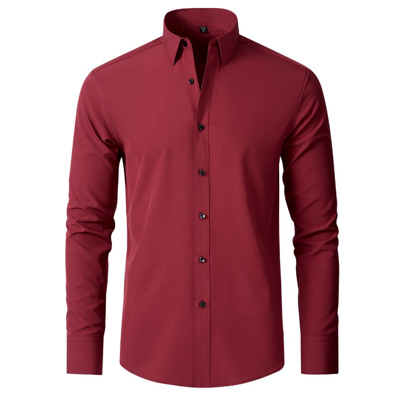 wholesale Men's Four Way Stretch Custom Design Dress Shirts Elastic Spandex Shirts For Men