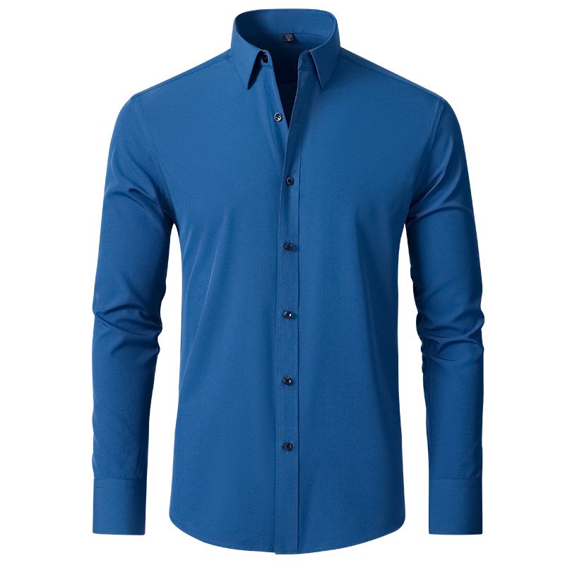 wholesale Men's Four Way Stretch Custom Design Dress Shirts Elastic Spandex Shirts For Men