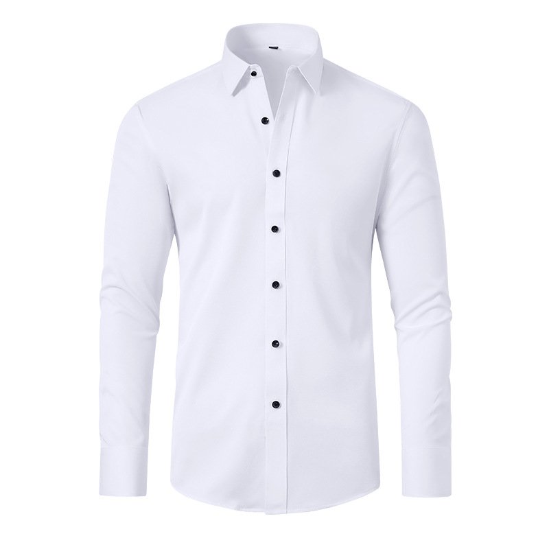 wholesale Men's Four Way Stretch Custom Design Dress Shirts Elastic Spandex Shirts For Men