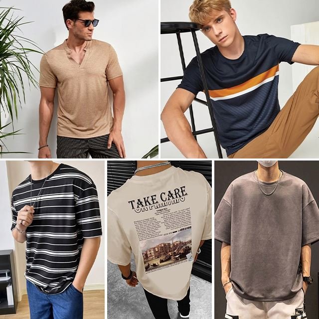 2024 Summer Used Fashion Loose Casual Men's T-shirt Wholesale Inventory