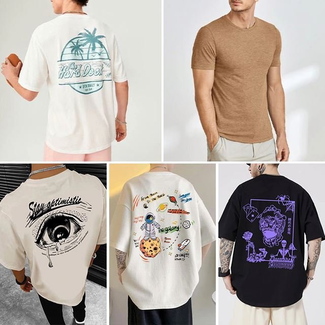 2024 Summer Used Fashion Loose Casual Men's T-shirt Wholesale Inventory
