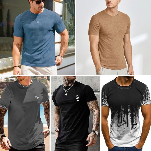 2024 Summer Used Fashion Loose Casual Men's T-shirt Wholesale Inventory