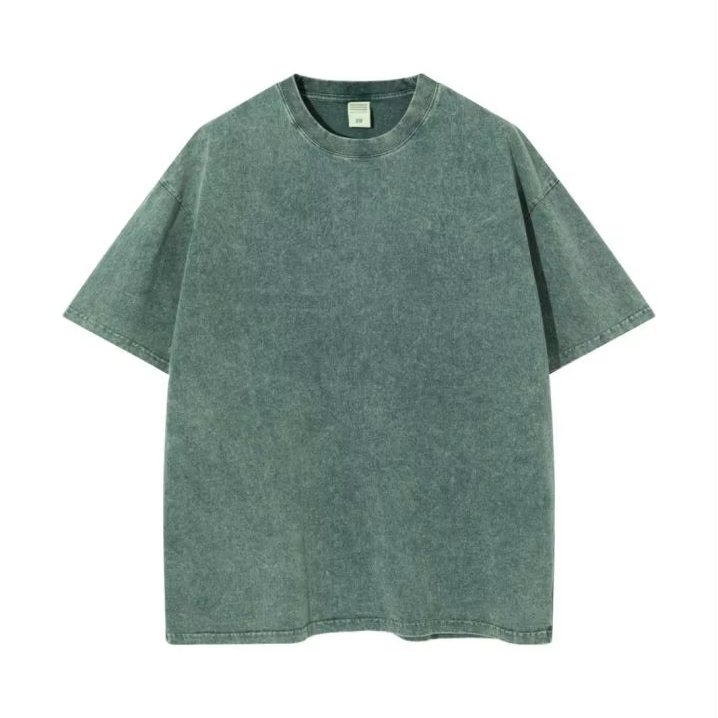 Wholesale heavyweight 260g 100% cotton oversized wash vintage Tees men's acid wash street wear t-shirts custom screen printing
