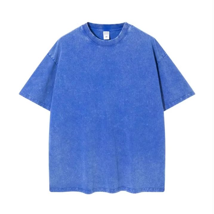 Wholesale heavyweight 260g 100% cotton oversized wash vintage Tees men's acid wash street wear t-shirts custom screen printing