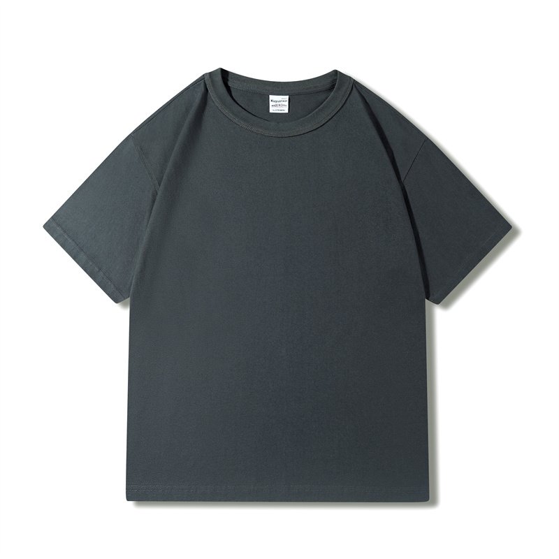 Custom 300 Gsm 100% Pure Cotton Blank Men's T-Shirt Printing Logo Pattern Casual Solid Color Boxy Crop Oversize T-Shirt For Men