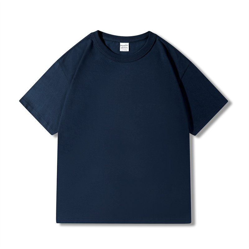 Custom 300 Gsm 100% Pure Cotton Blank Men's T-Shirt Printing Logo Pattern Casual Solid Color Boxy Crop Oversize T-Shirt For Men