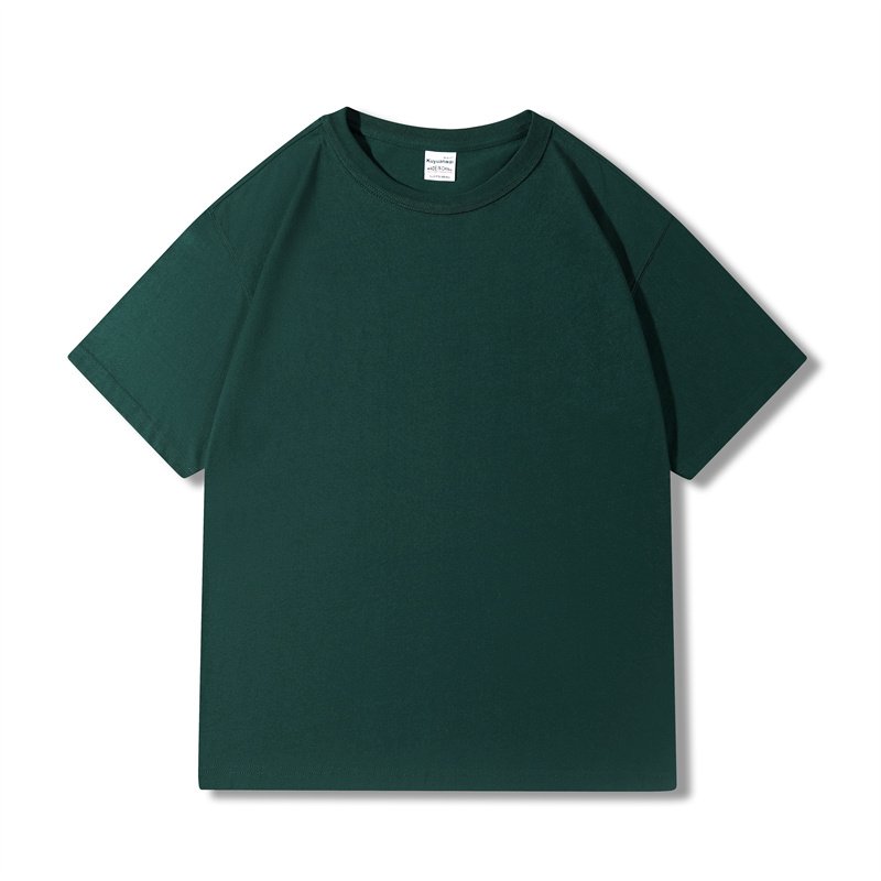 Custom 300 Gsm 100% Pure Cotton Blank Men's T-Shirt Printing Logo Pattern Casual Solid Color Boxy Crop Oversize T-Shirt For Men