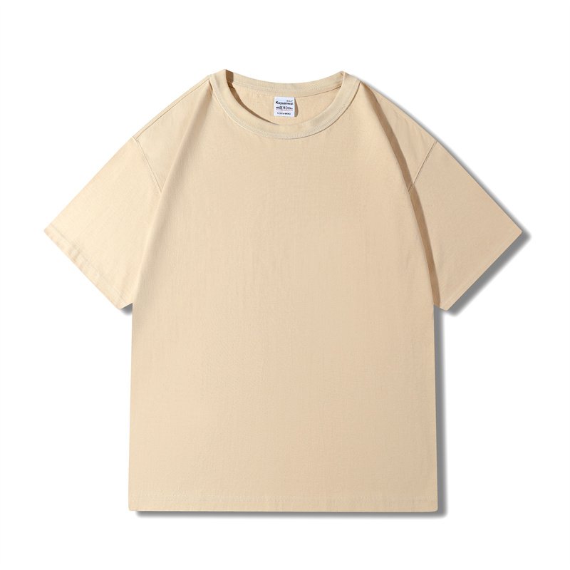 Custom 300 Gsm 100% Pure Cotton Blank Men's T-Shirt Printing Logo Pattern Casual Solid Color Boxy Crop Oversize T-Shirt For Men