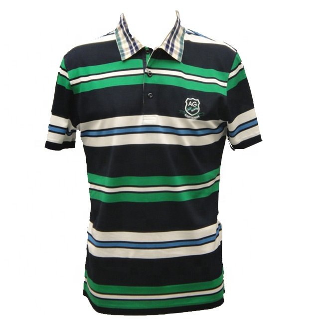 Hot selling striped polo shirt designer polo t shirt men100% cotton with logo for wholesale baby polo shirts