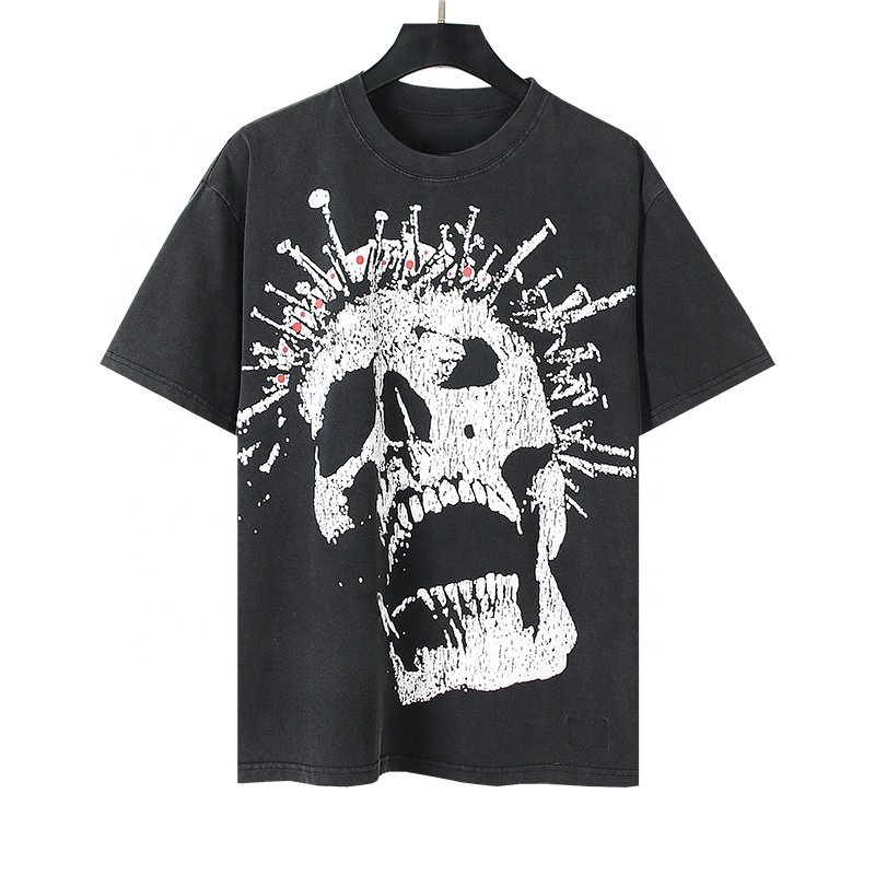 1:1 Hell Shirt Men's Hell Clothing T-shirt Summer High Quality Wholesale Cotton Pattern Printing Brand Star T-shirt
