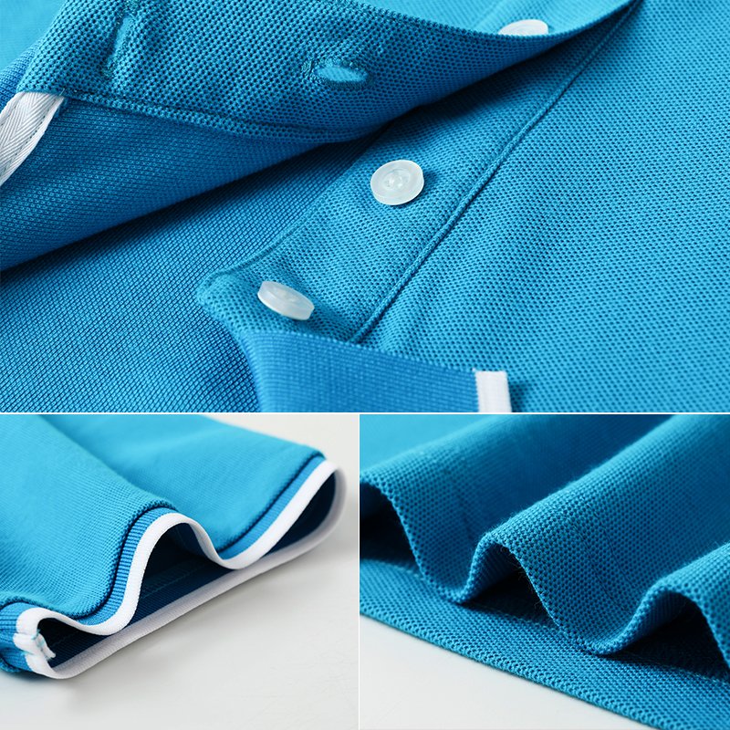 High end brand quality combed cotton men's polo shirts casual breathable polo collar t shirts