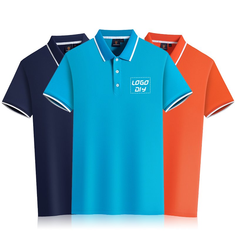 High end brand quality combed cotton men's polo shirts casual breathable polo collar t shirts