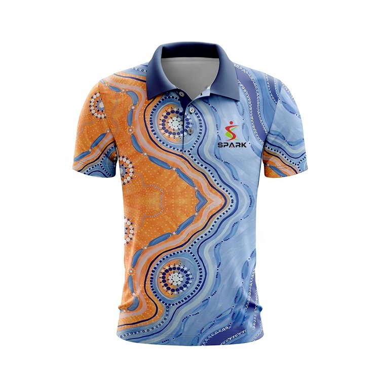 Unisex 100% Polyester Full Sublimation Polo Sports Shirts Custom Printed Polo Shirts Sports Polo T Shirts