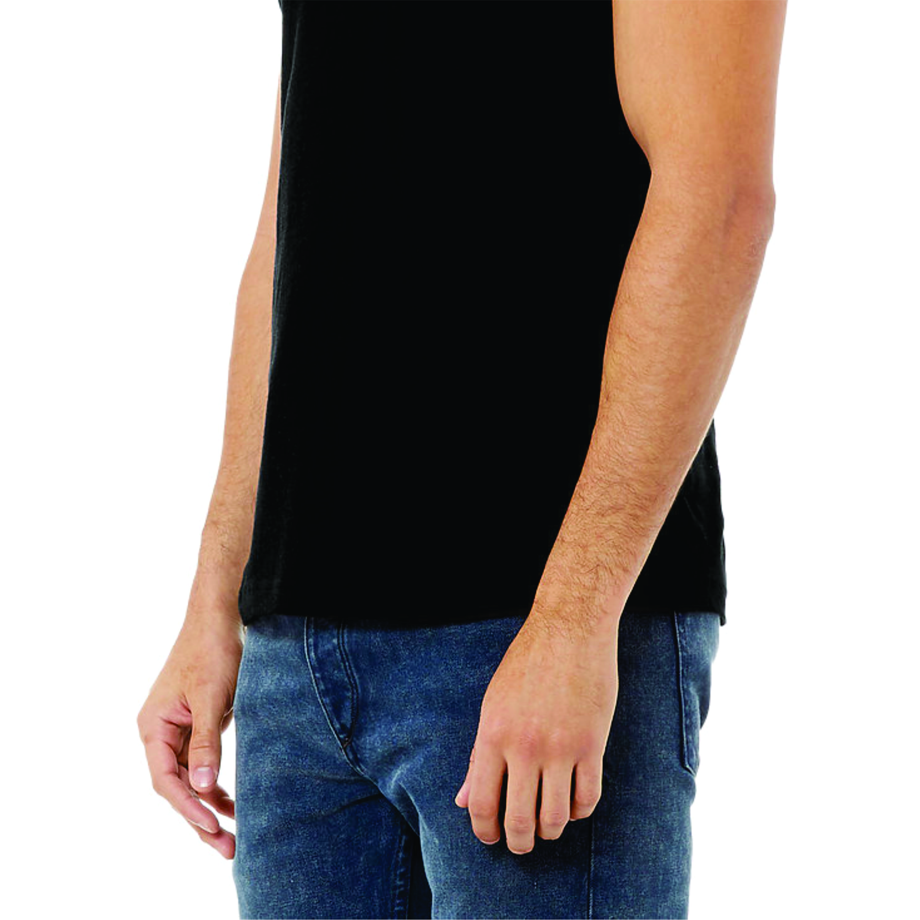 Heather Black Unisex CVC Short Sleeve T-Shirt: 52% Airlume Combed and Ring Spun Cotton, 48% Poly, 32 Single, 4.2 oz