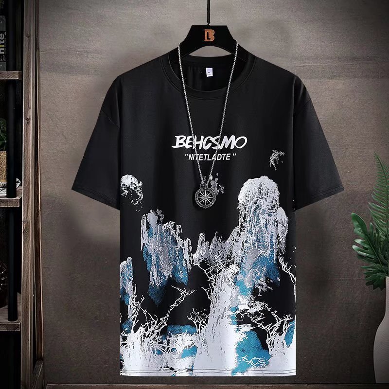 Men's Summer Short Sports Suit Leisure Short Sleeve Men's T-shirt And Shorts 2Pcs men's sets