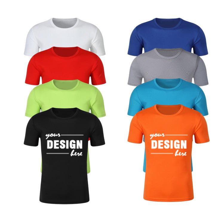 Polyester men's T-shirts Plain blank Polyester sublimation T Shirt polyester dri bulk fit men's t-shirts