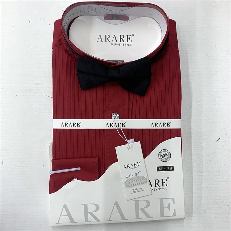 Print Sublimation logo Unisex Men's T-shirt shirt Men's Long sleeve slim bow tie dress Wedding banquet shirt men's