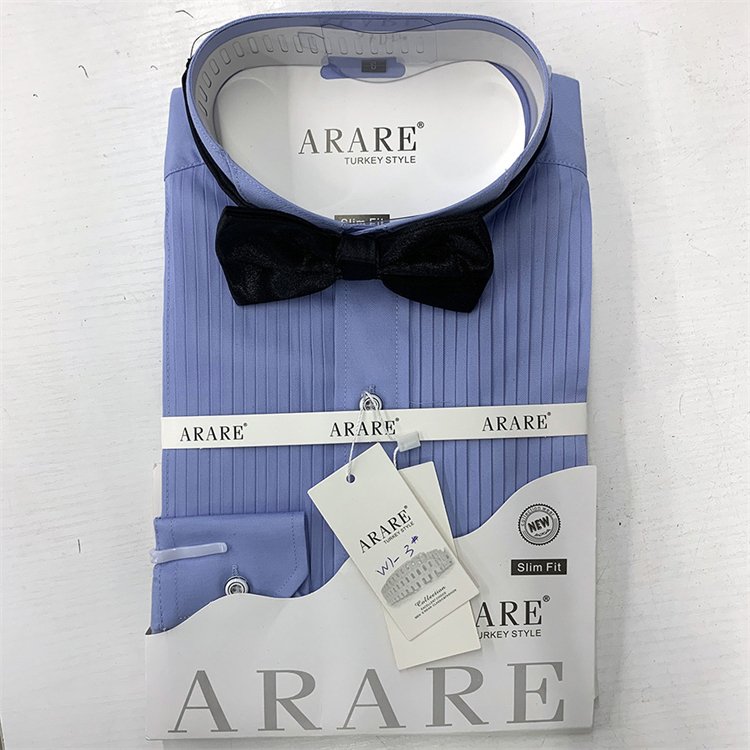 Print Sublimation logo Unisex Men's T-shirt shirt Men's Long sleeve slim bow tie dress Wedding banquet shirt men's