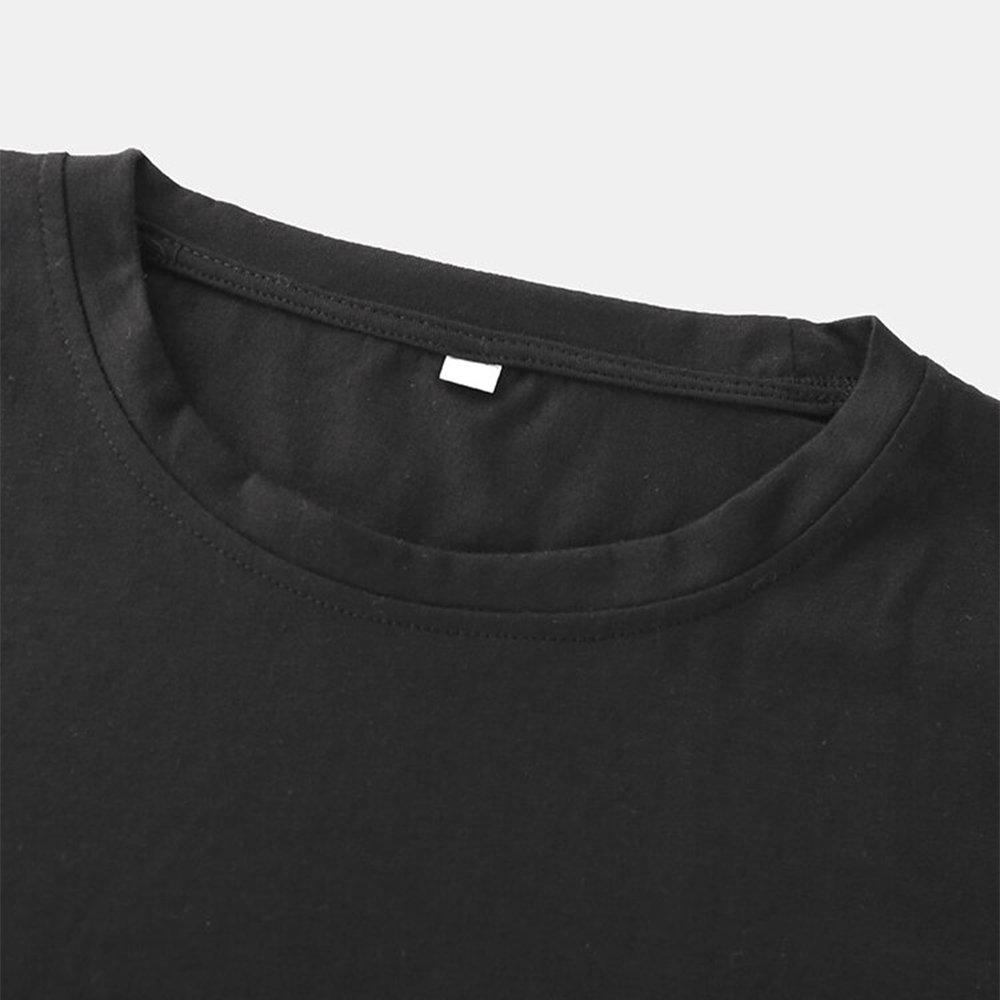 Casual Men's Summer Fashion T-Shirt 100% Cotton Short-Sleeved round Neck Tops Microfiber Male Top Oversized Fit